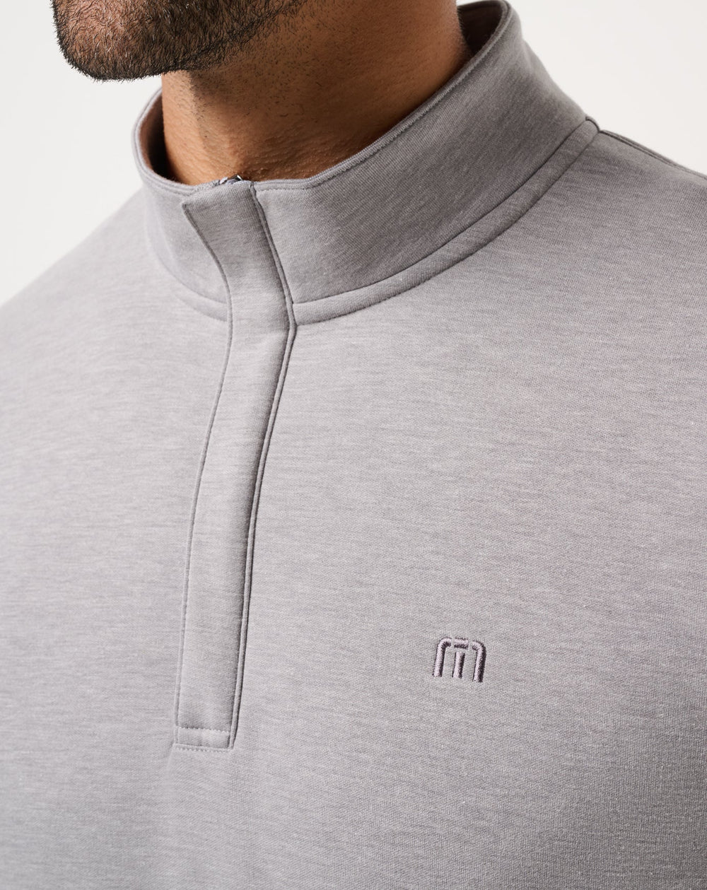 Heather Medium Grey Travis Mathew Cloud Quarter Zip 2.0