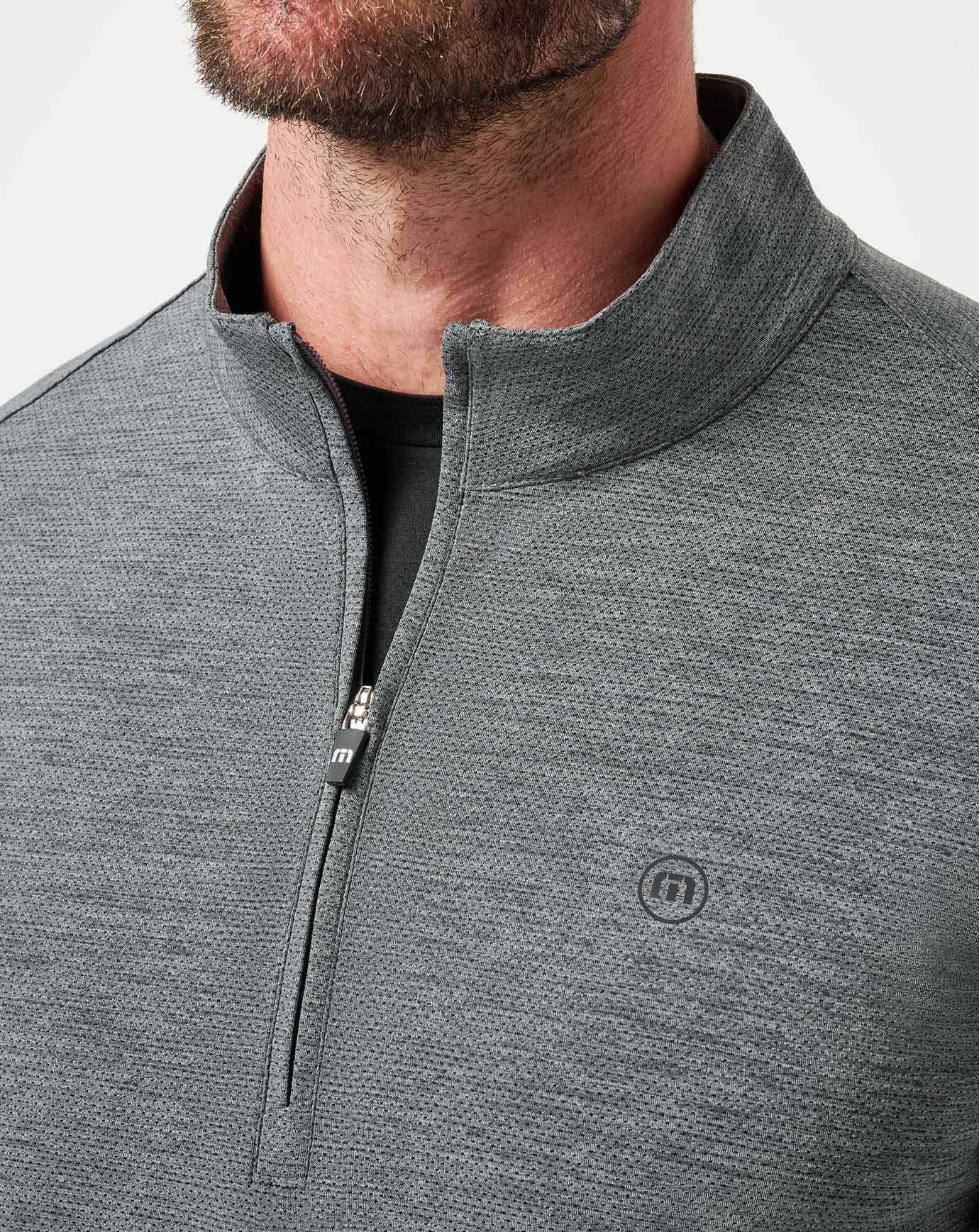 Heather Grey Travis Mathew Heater Pro Quarter Zip