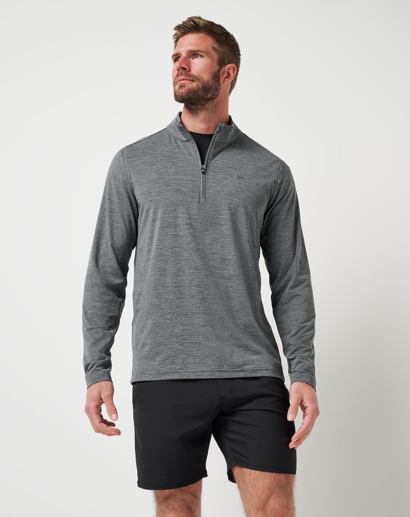 Heather Grey Travis Mathew Heater Pro Quarter Zip