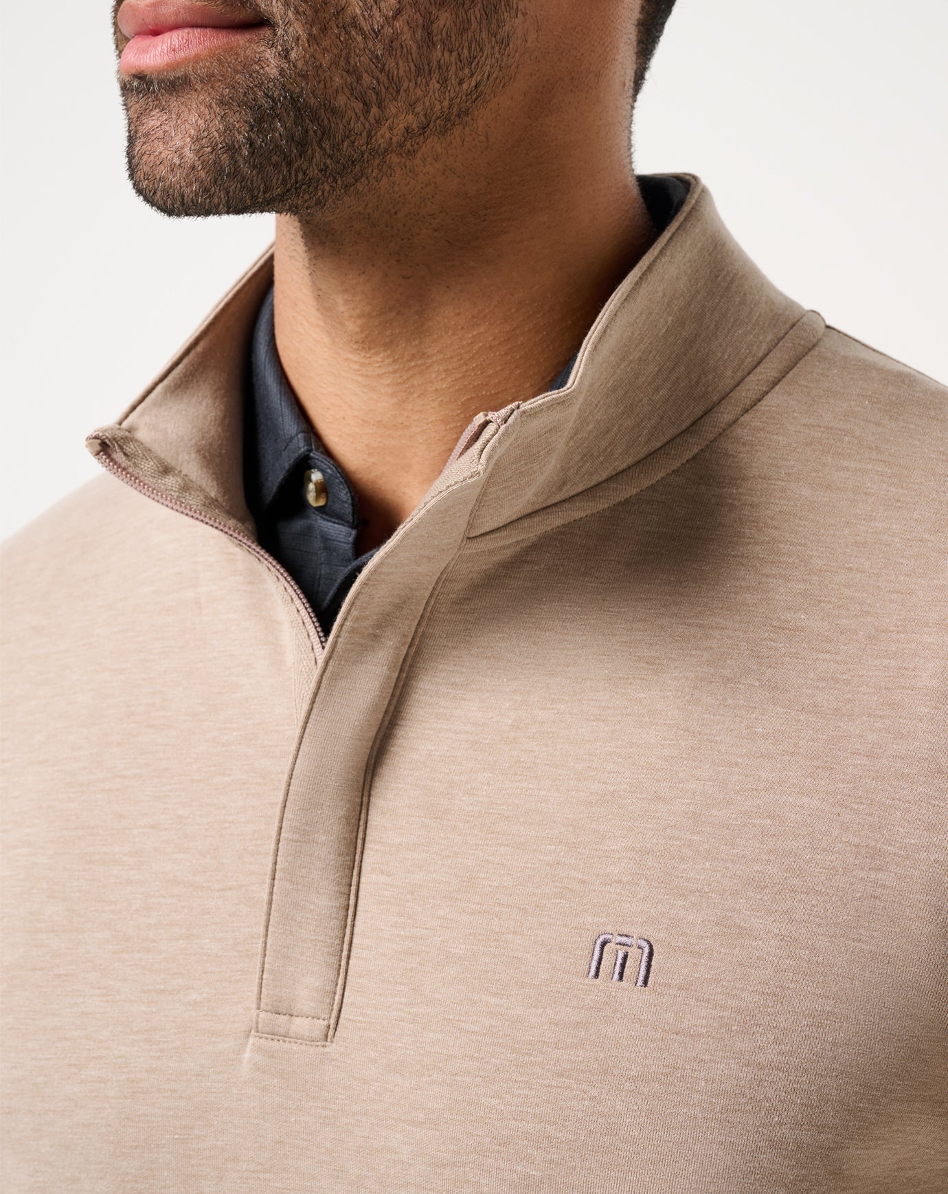 Heather Portabella Brown Travis Mathew Cloud Quarter Zip 2.0