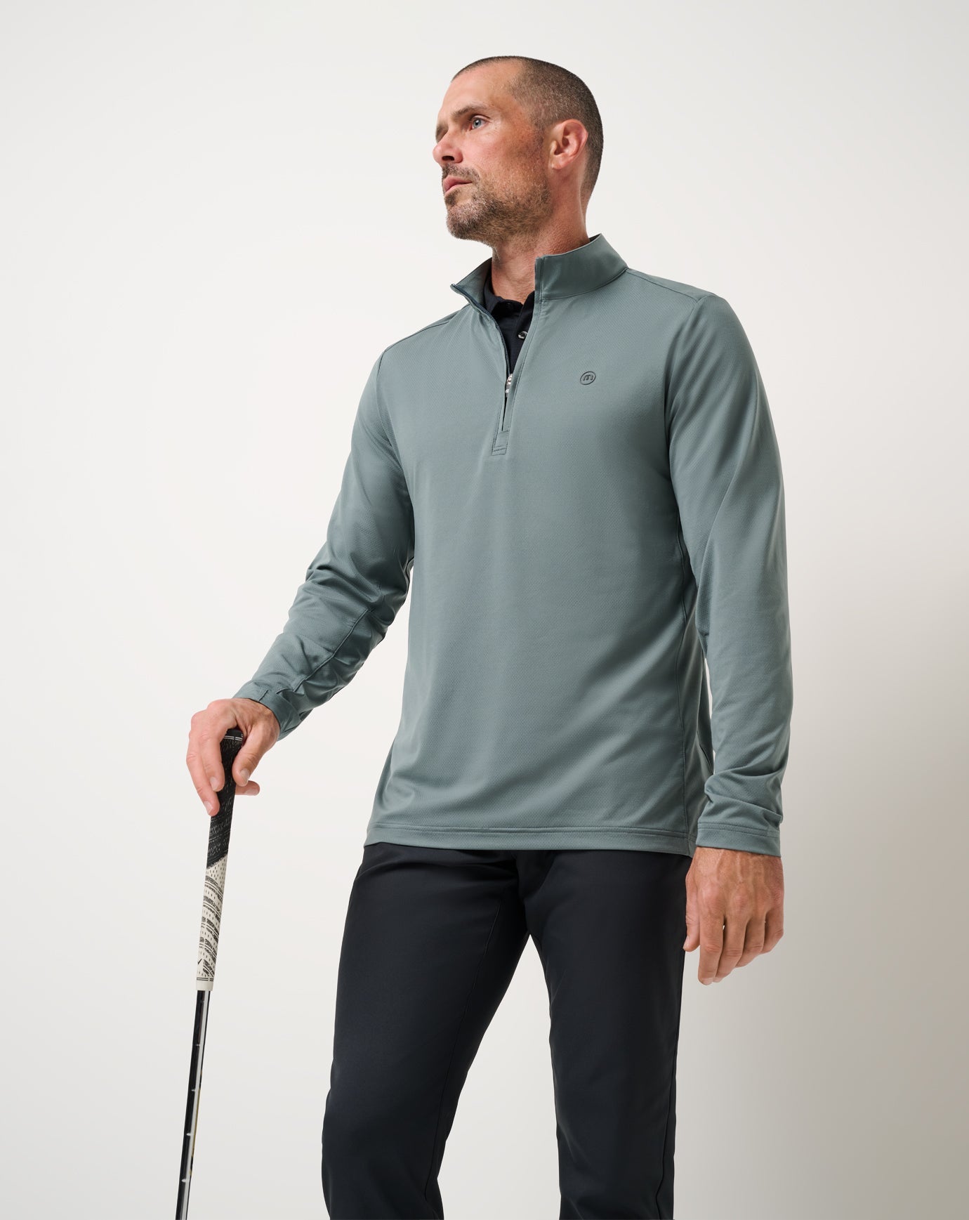 Balsam Green Travis Mathew Heater Pro Quarter Zip