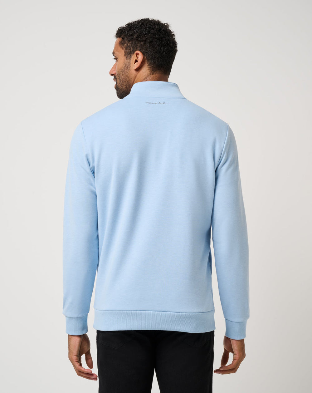 Heather Powder Blue Travis Mathew Cloud Quarter Zip 2.0