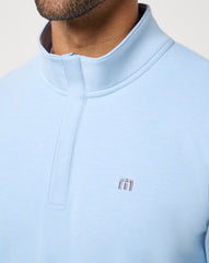 Heather Powder Blue Travis Mathew Cloud Quarter Zip 2.0
