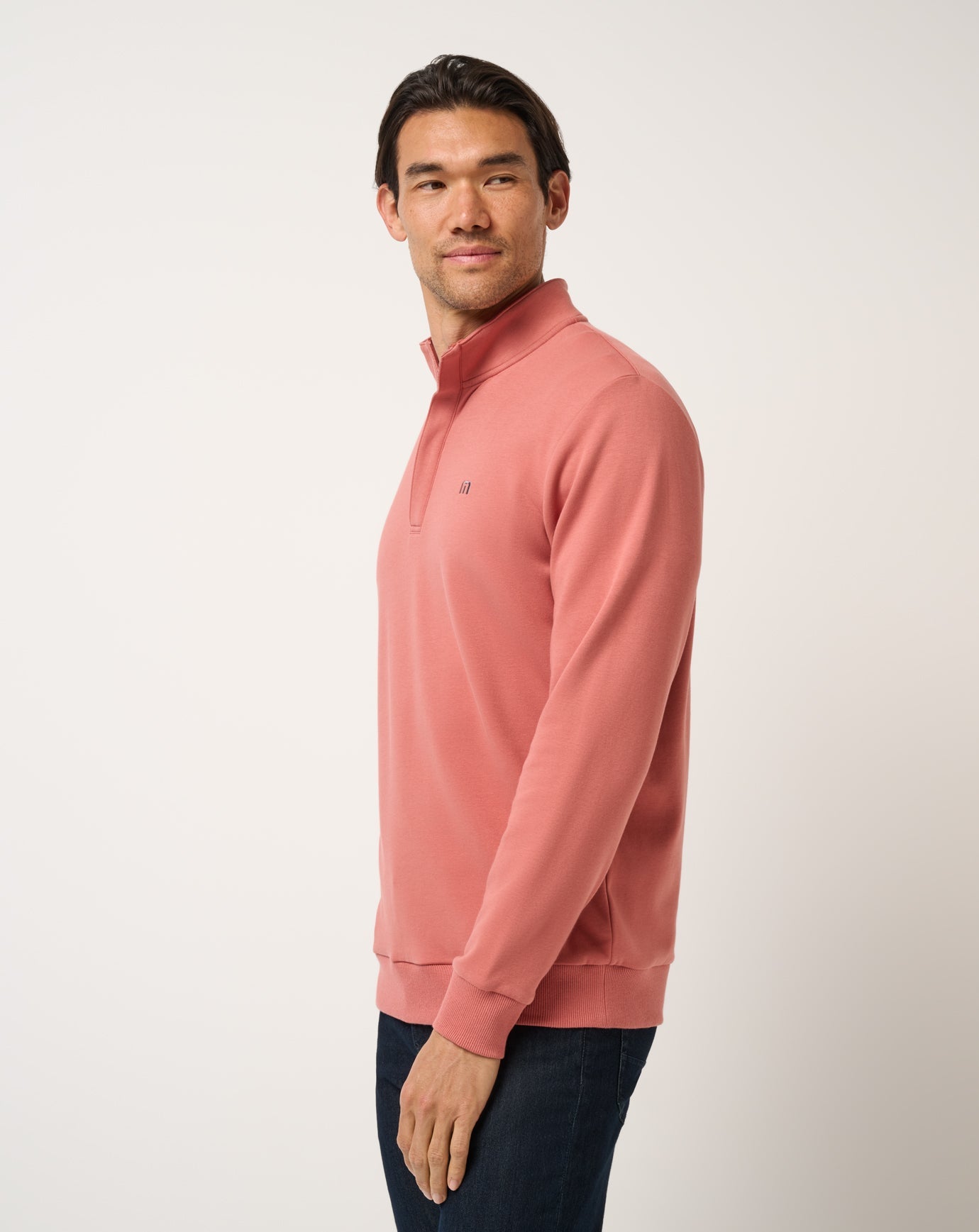 Brick Dust Travis Mathew Cloud Quarter Zip 2.0