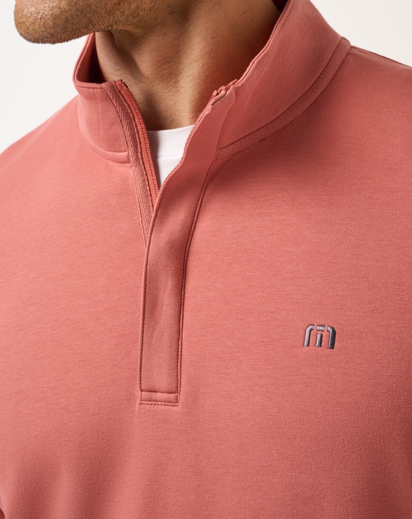 Brick Dust Travis Mathew Cloud Quarter Zip 2.0
