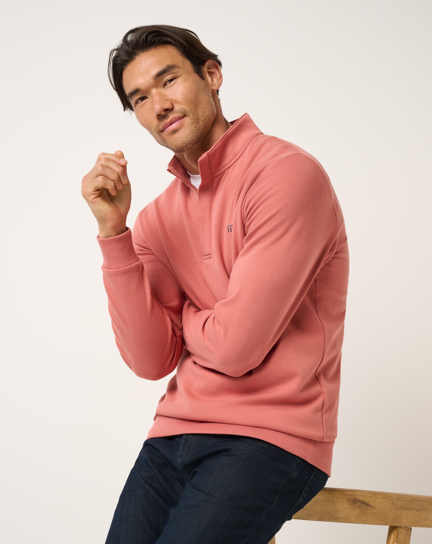 Brick Dust Travis Mathew Cloud Quarter Zip 2.0