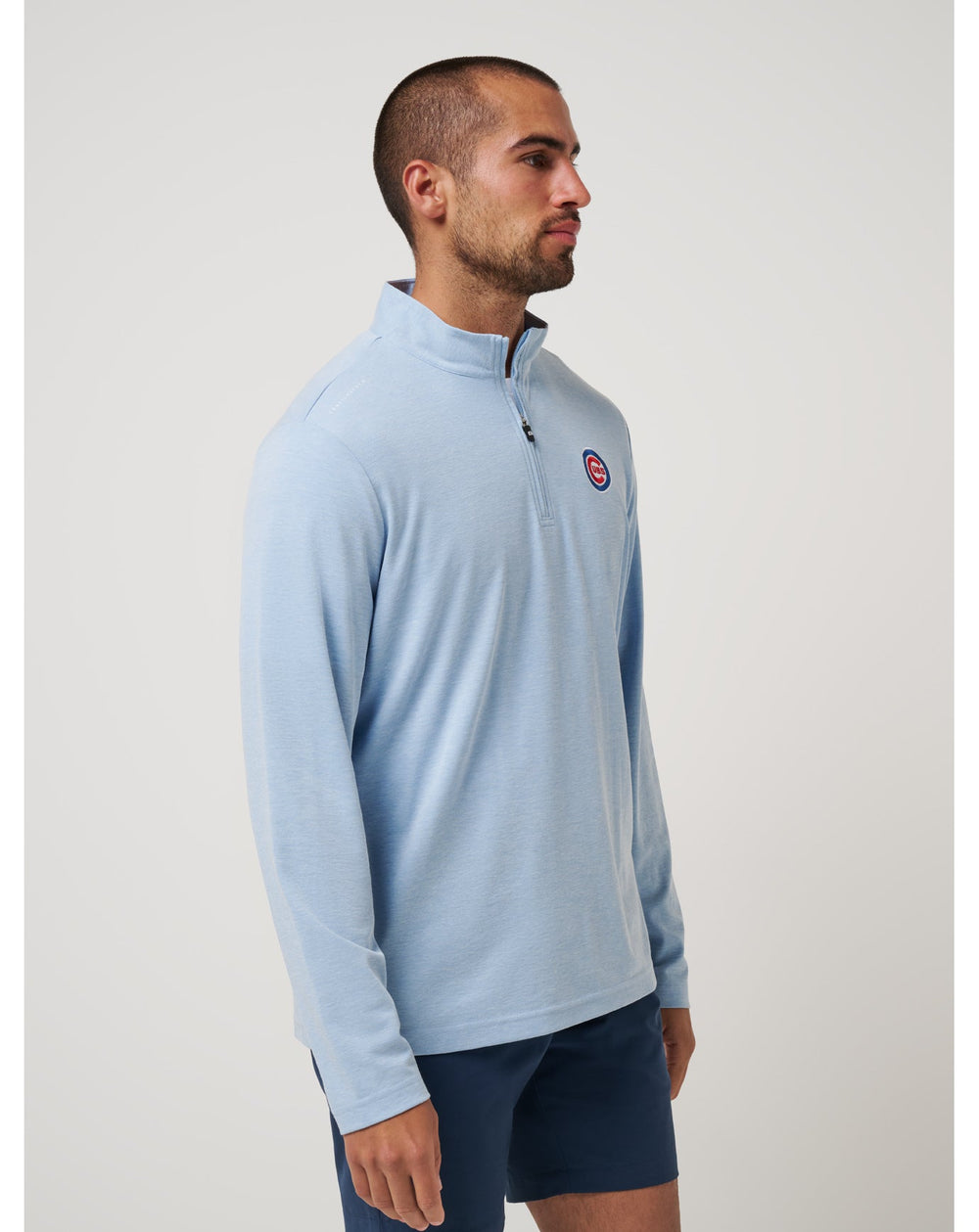 Heather Blue Travis Mathew Chicago Cubs Time To Tailgate Quarter Zip