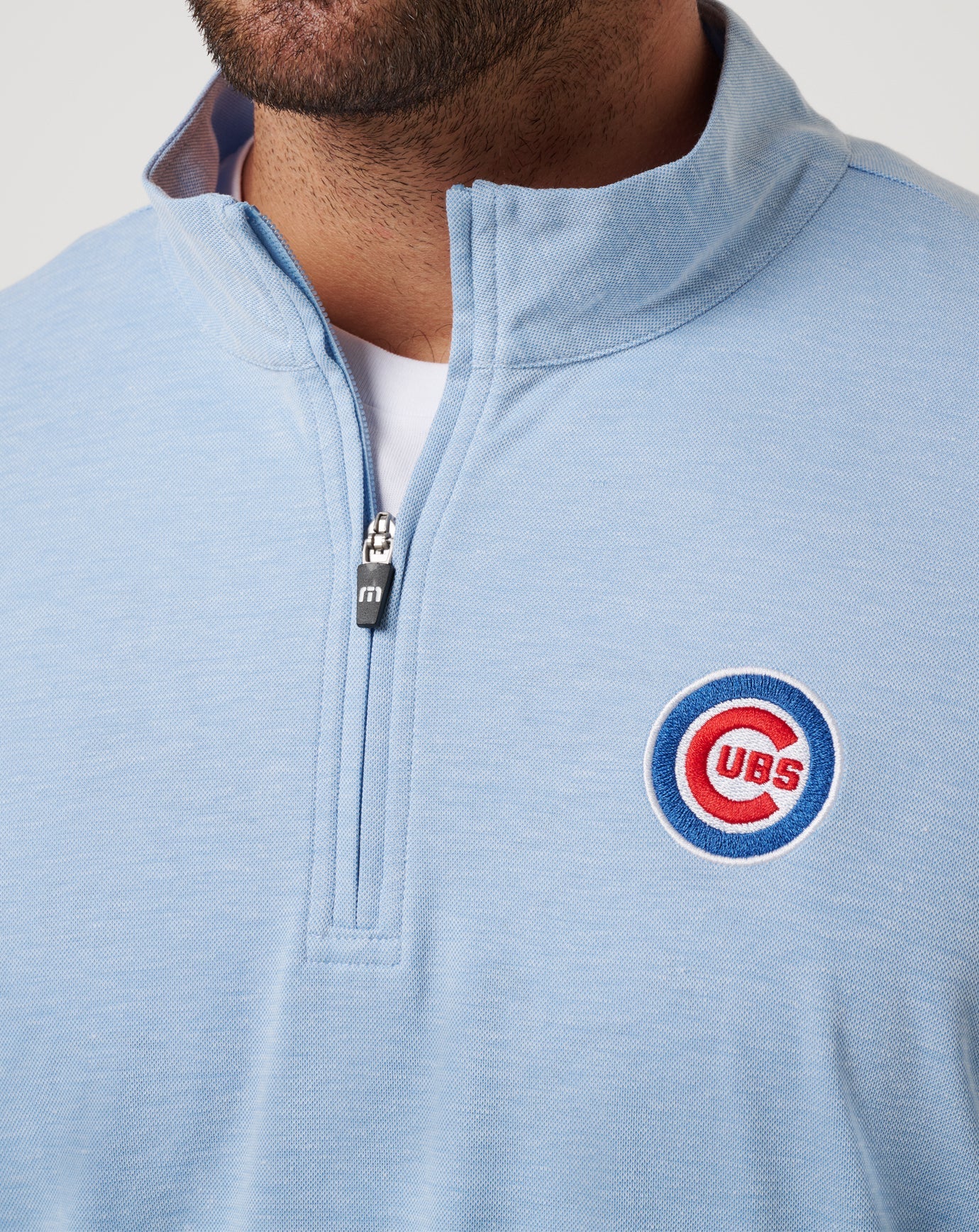 Heather Blue Travis Mathew Chicago Cubs Time To Tailgate Quarter Zip