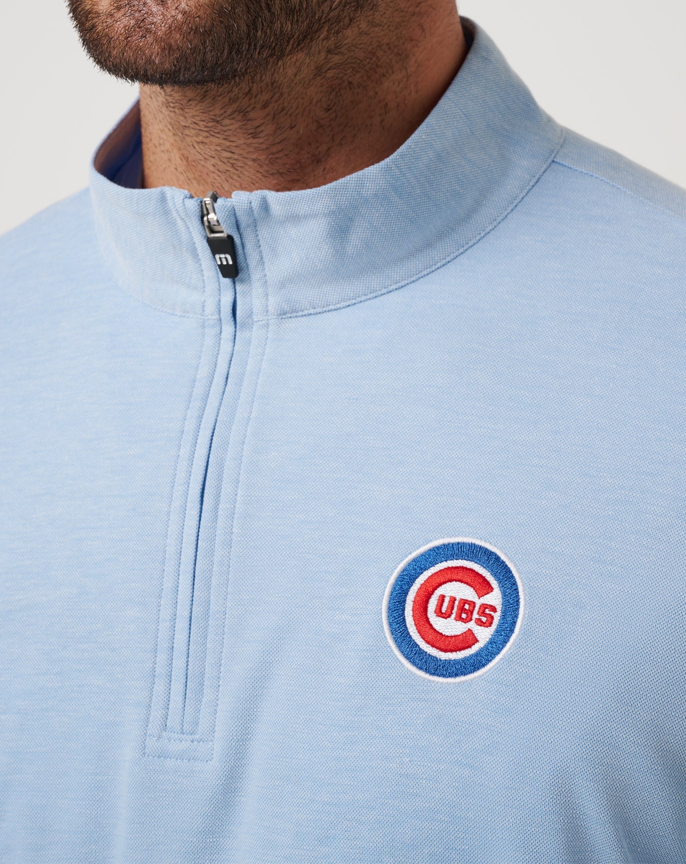 Heather Blue Travis Mathew Chicago Cubs Time To Tailgate Quarter Zip