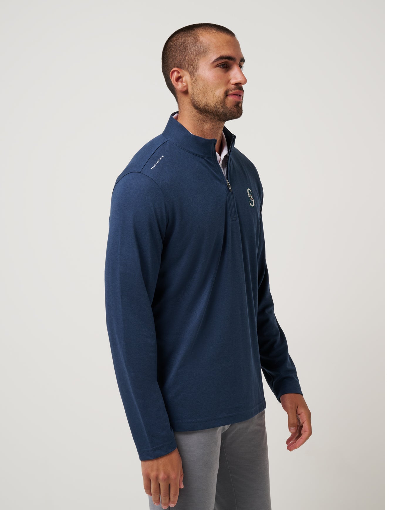 Navy Travis Mathew Seattle Mariners Time To Tailgate Quarter Zip