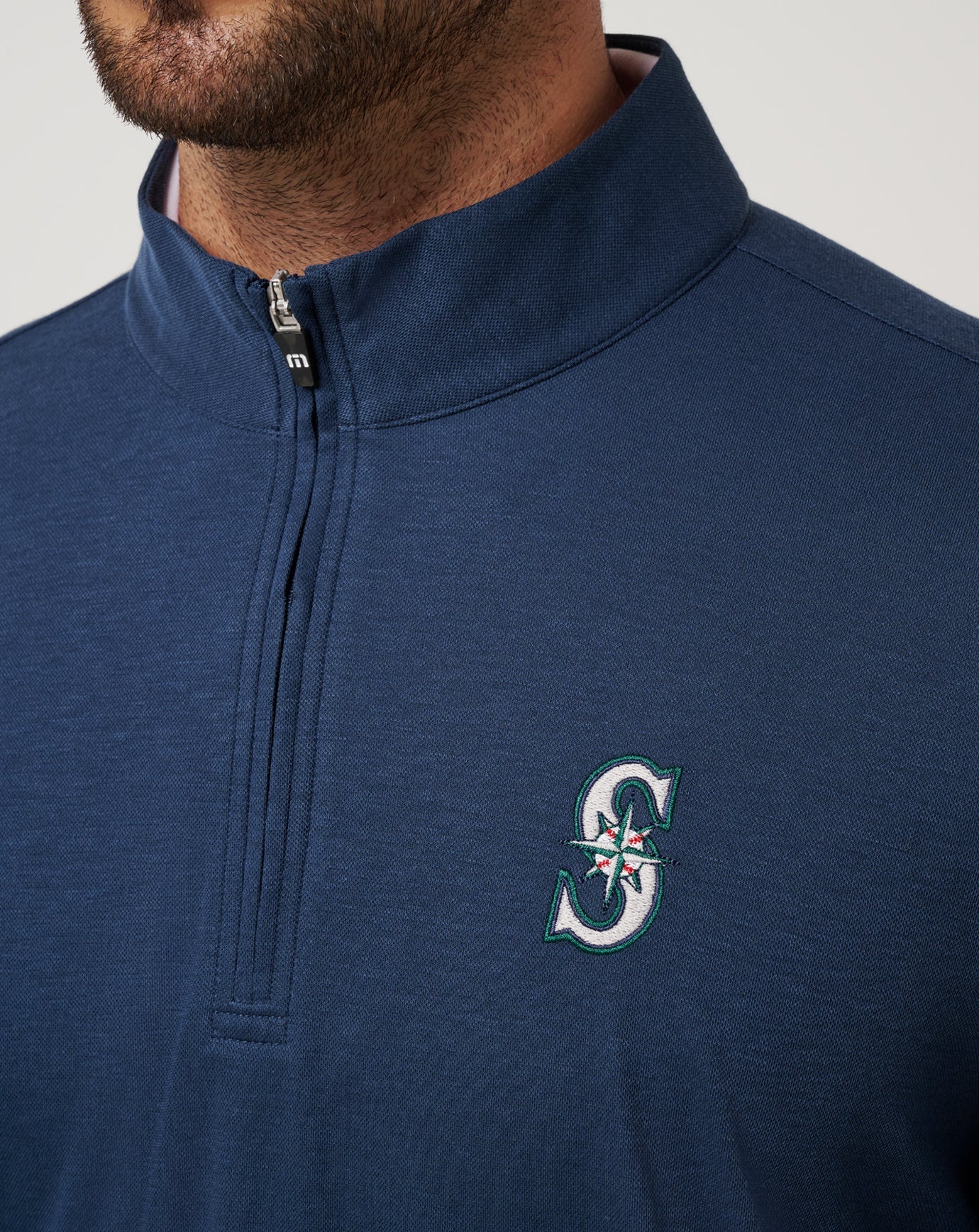 Navy Travis Mathew Seattle Mariners Time To Tailgate Quarter Zip