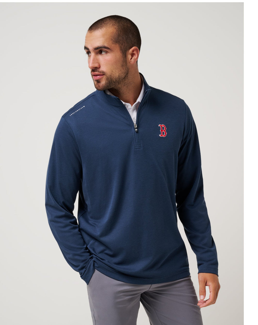Navy Travis Mathew Boston Red Sox Time To Tailgate Quarter Zip