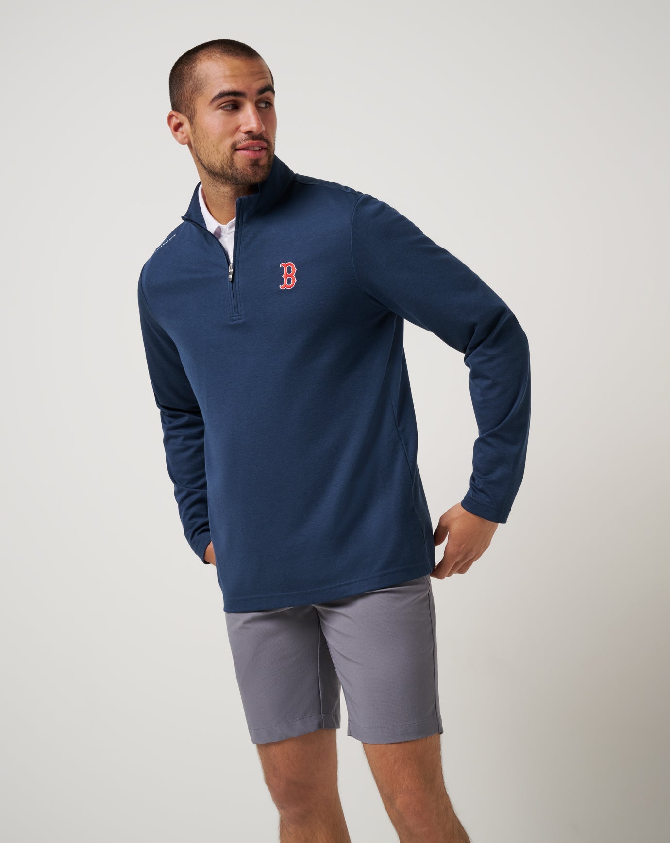 Navy Travis Mathew Boston Red Sox Time To Tailgate Quarter Zip