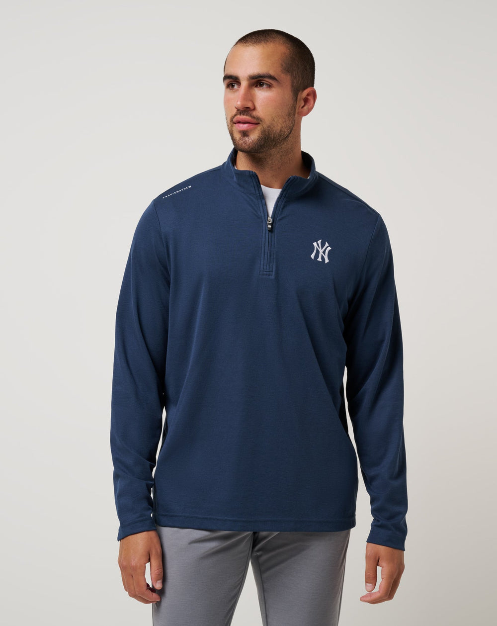 Navy Travis Mathew New York Yankees Time To Tailgate Quarter Zip