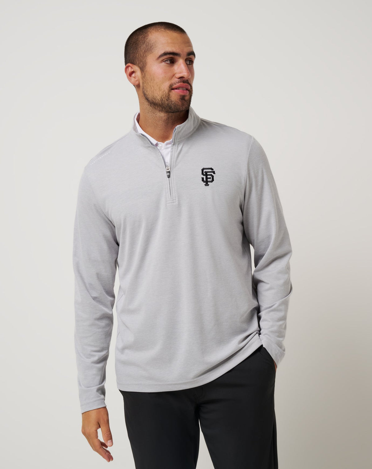 Heather Grey Travis Mathew San Francisco Giants Time To Tailgate Quarter Zip