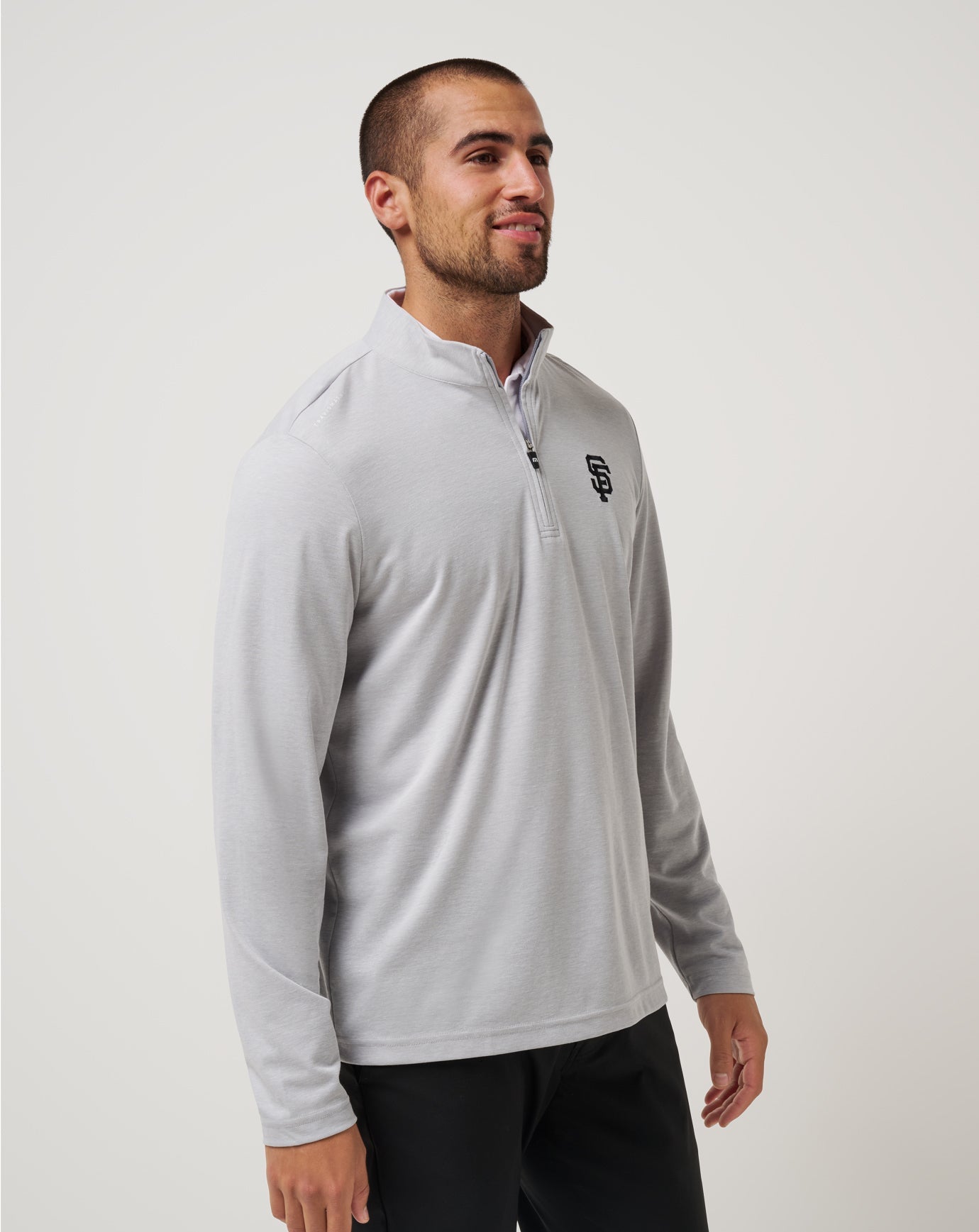 Heather Grey Travis Mathew San Francisco Giants Time To Tailgate Quarter Zip