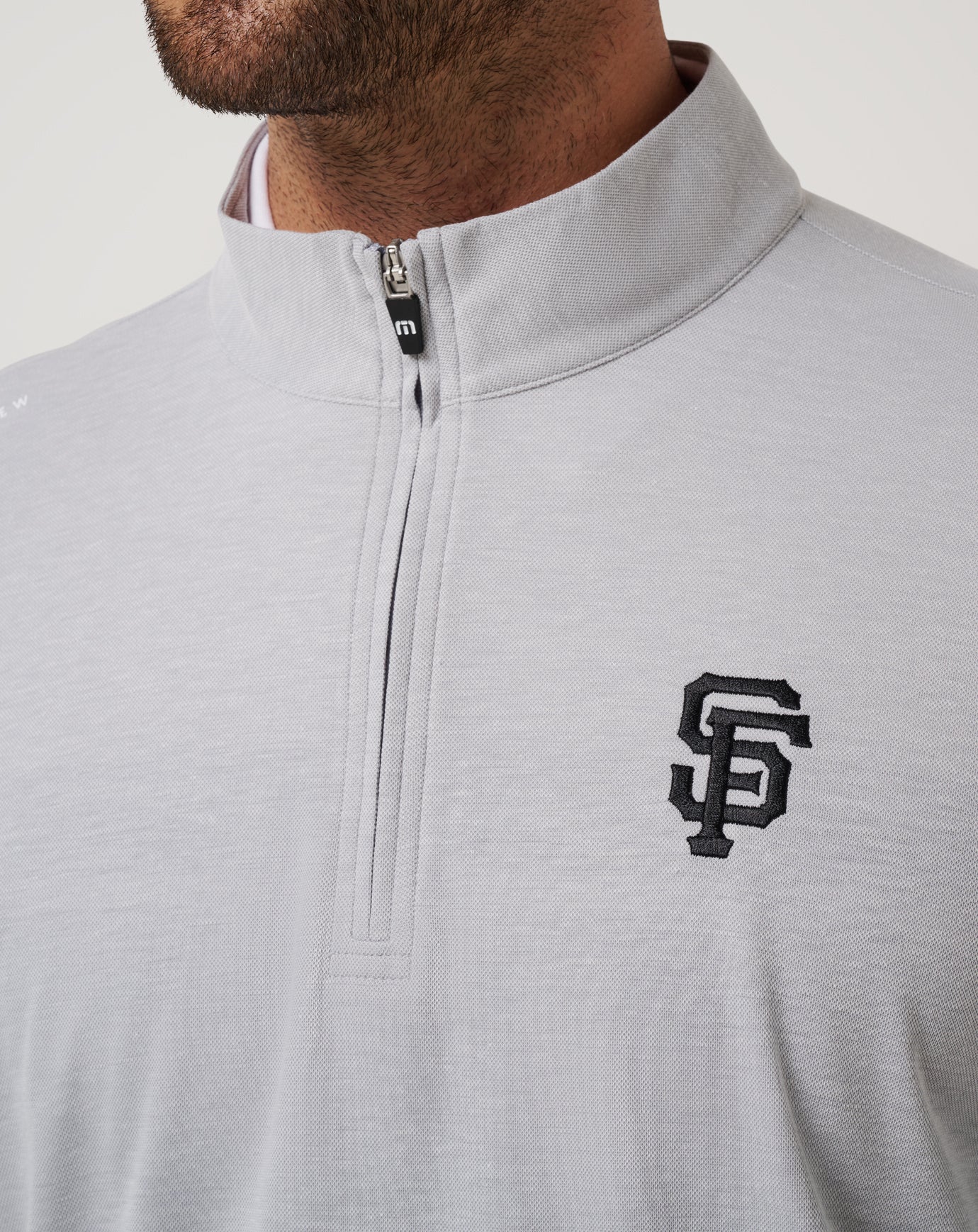 Heather Grey Travis Mathew San Francisco Giants Time To Tailgate Quarter Zip