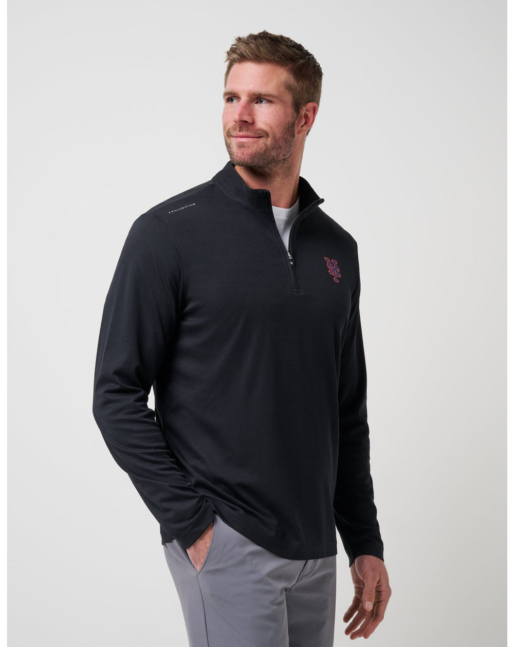 Black Travis Mathew New York Mets Time To Tailgate Quarter Zip