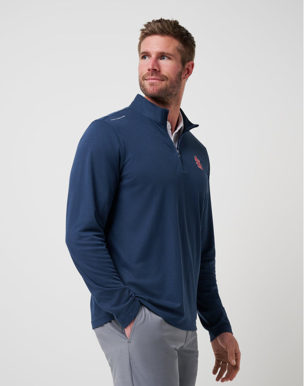Navy Travis Mathew St Louis Cardinals Time To Tailgate Quarter Zip