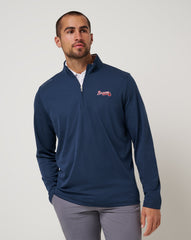 Navy Travis Mathew Atlanta Braves Time To Tailgate Quarter Zip
