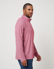 Heather Red Travis Mathew Cleveland Guardians Time To Tailgate Quarter Zip
