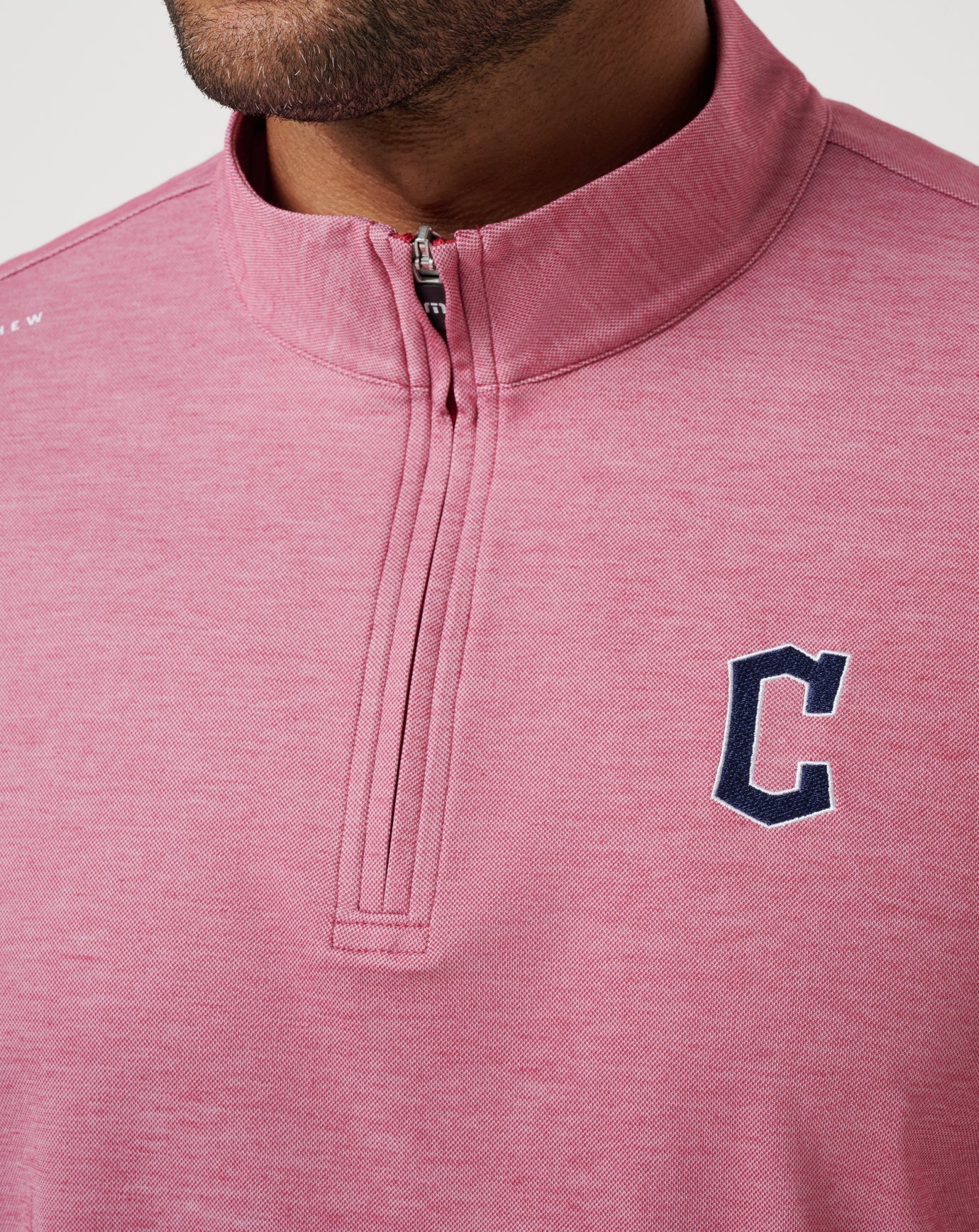Heather Red Travis Mathew Cleveland Guardians Time To Tailgate Quarter Zip