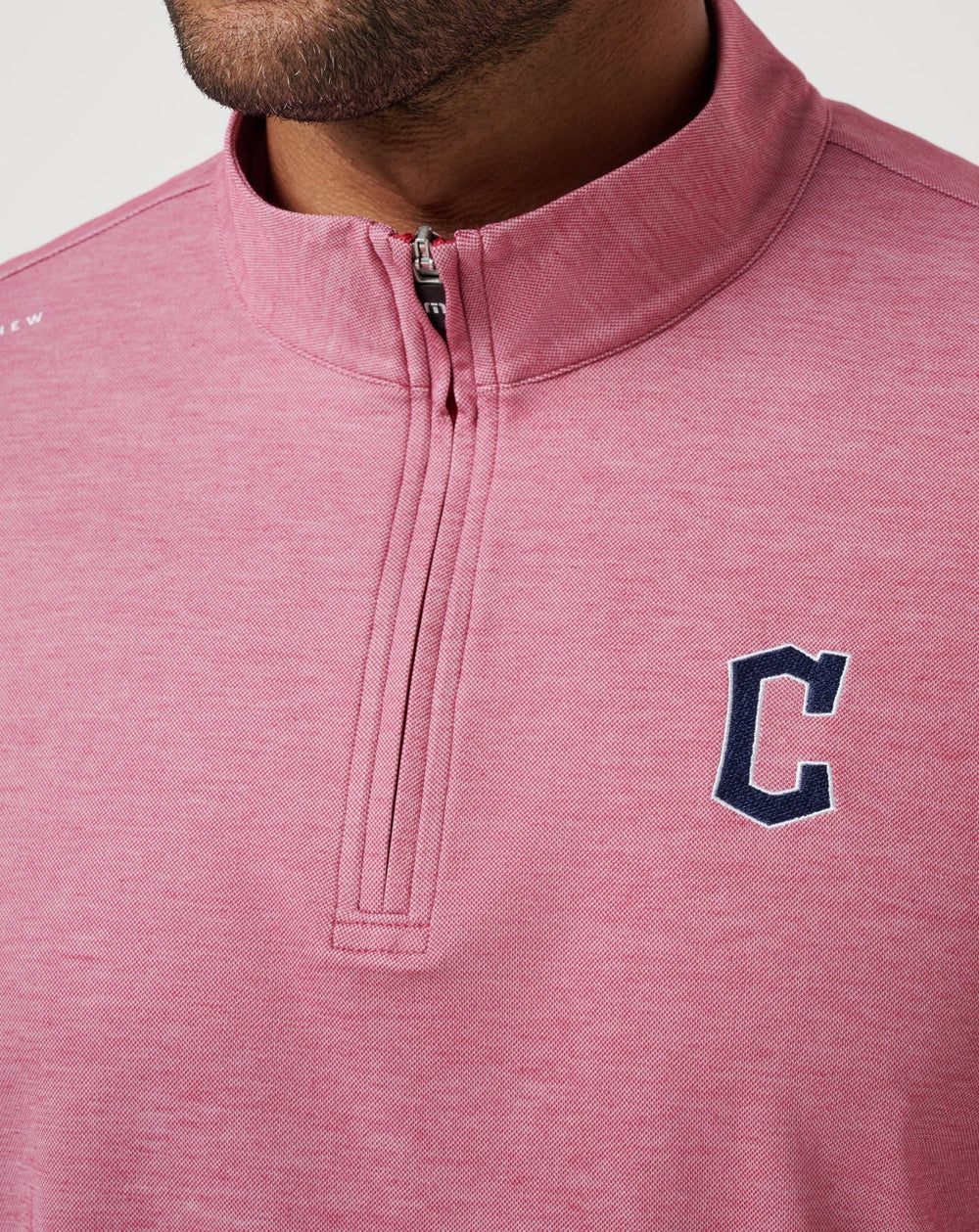 Heather Red Travis Mathew Cleveland Guardians Time To Tailgate Quarter Zip