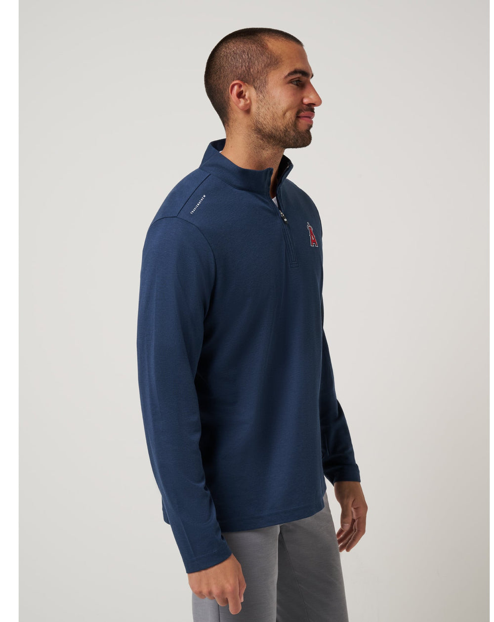 Navy Travis Mathew Los Angeles Angels Time To Tailgate Quarter Zip
