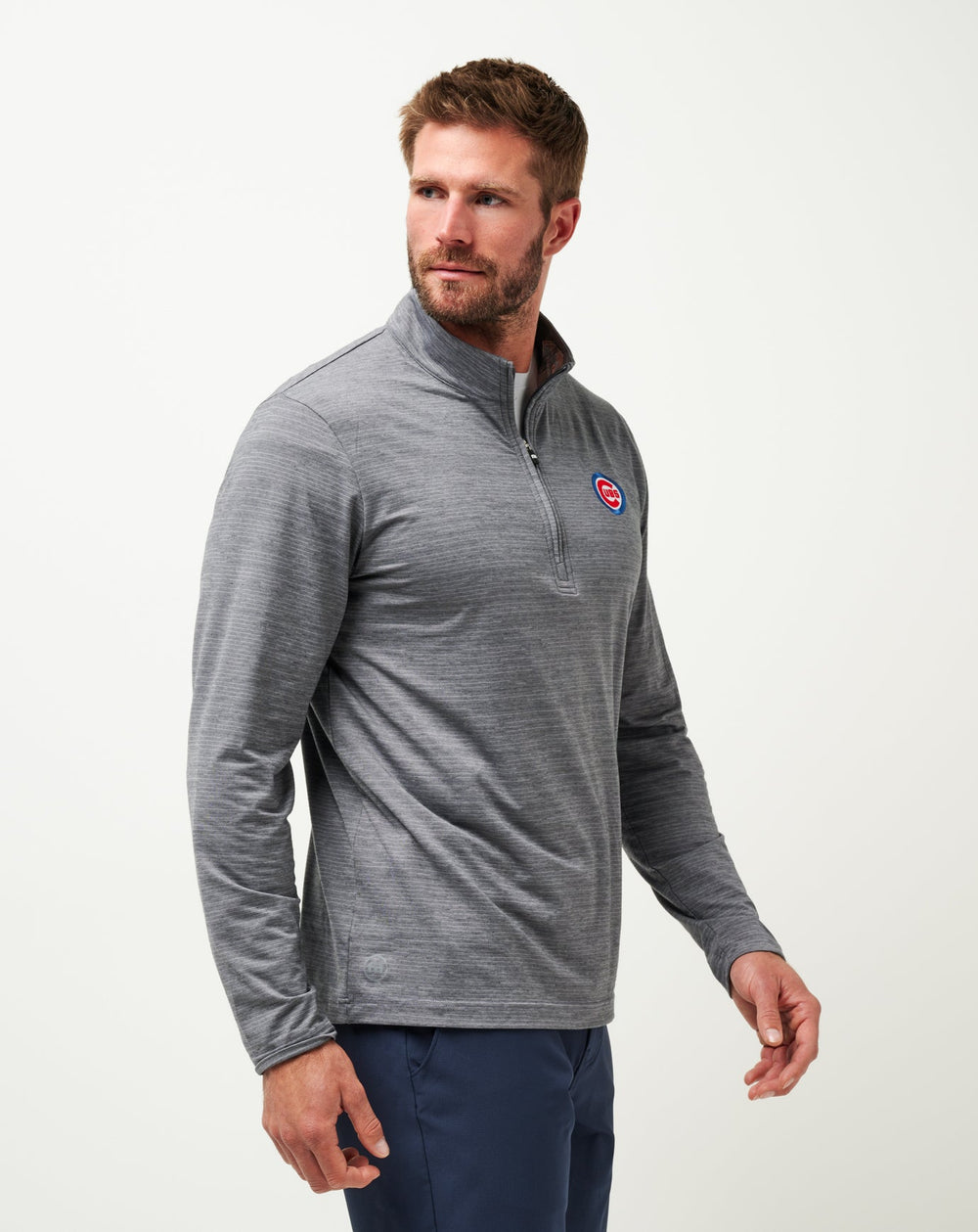 Sleet/Quiet Shade Travis Mathew Chicago Cubs The Heater Quarter Zip