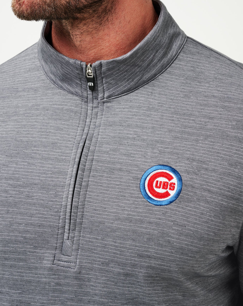 Sleet/Quiet Shade Travis Mathew Chicago Cubs The Heater Quarter Zip