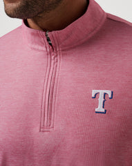 Heather Red Travis Mathew Texas Rangers Time To Tailgate Quarter Zip