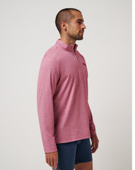 Heather Red Travis Mathew Atlanta Braves Time To Tailgate Quarter Zip
