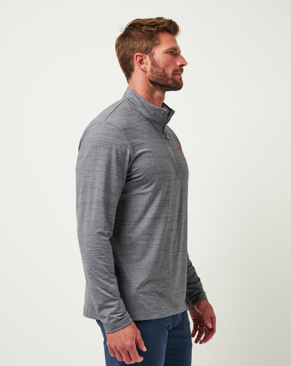 Sleet/Quiet Shade Travis Mathew Texas Rangers The Heater Quarter Zip