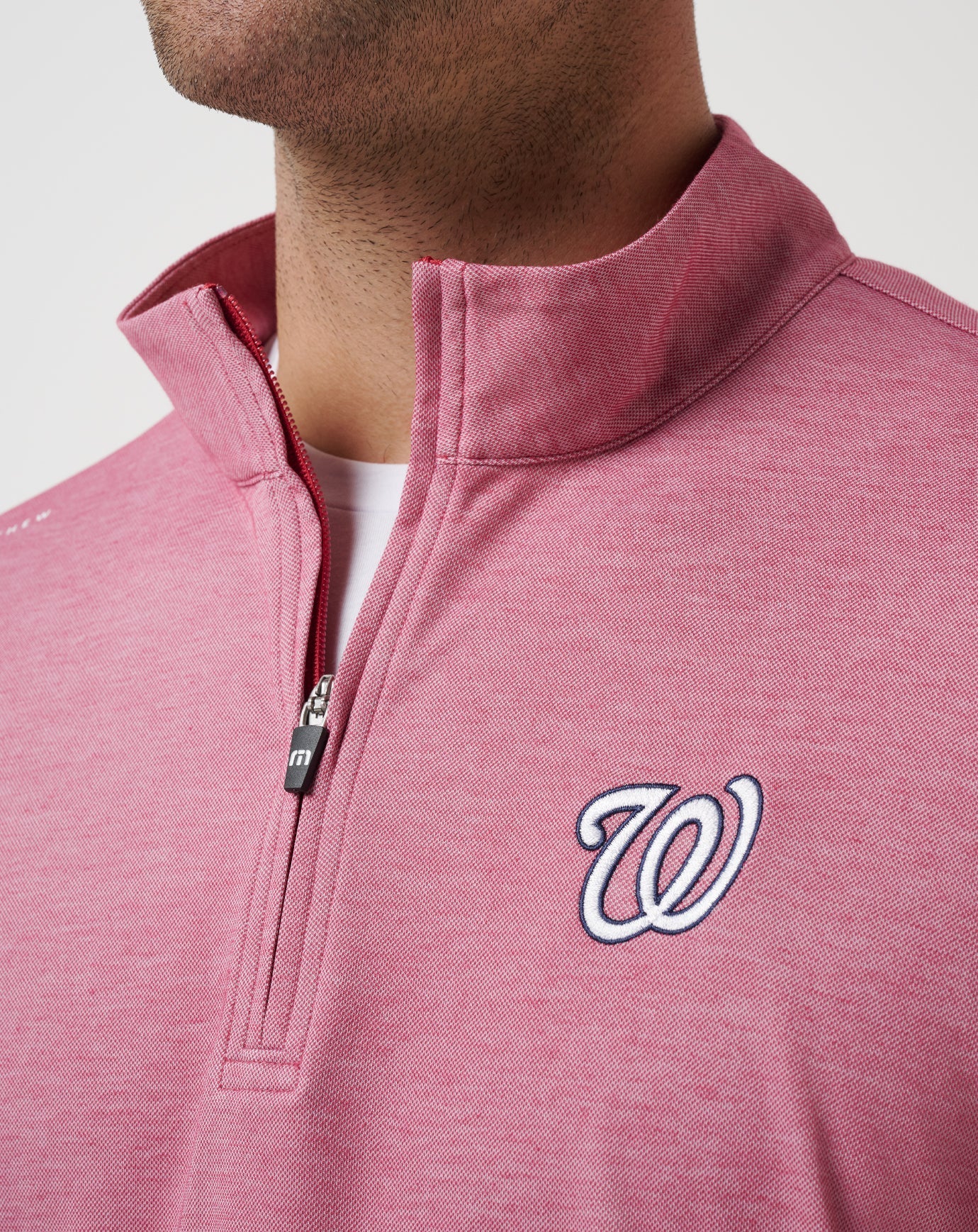 Heather Red Travis Mathew Washington Nationals Time To Tailgate Quarter Zip