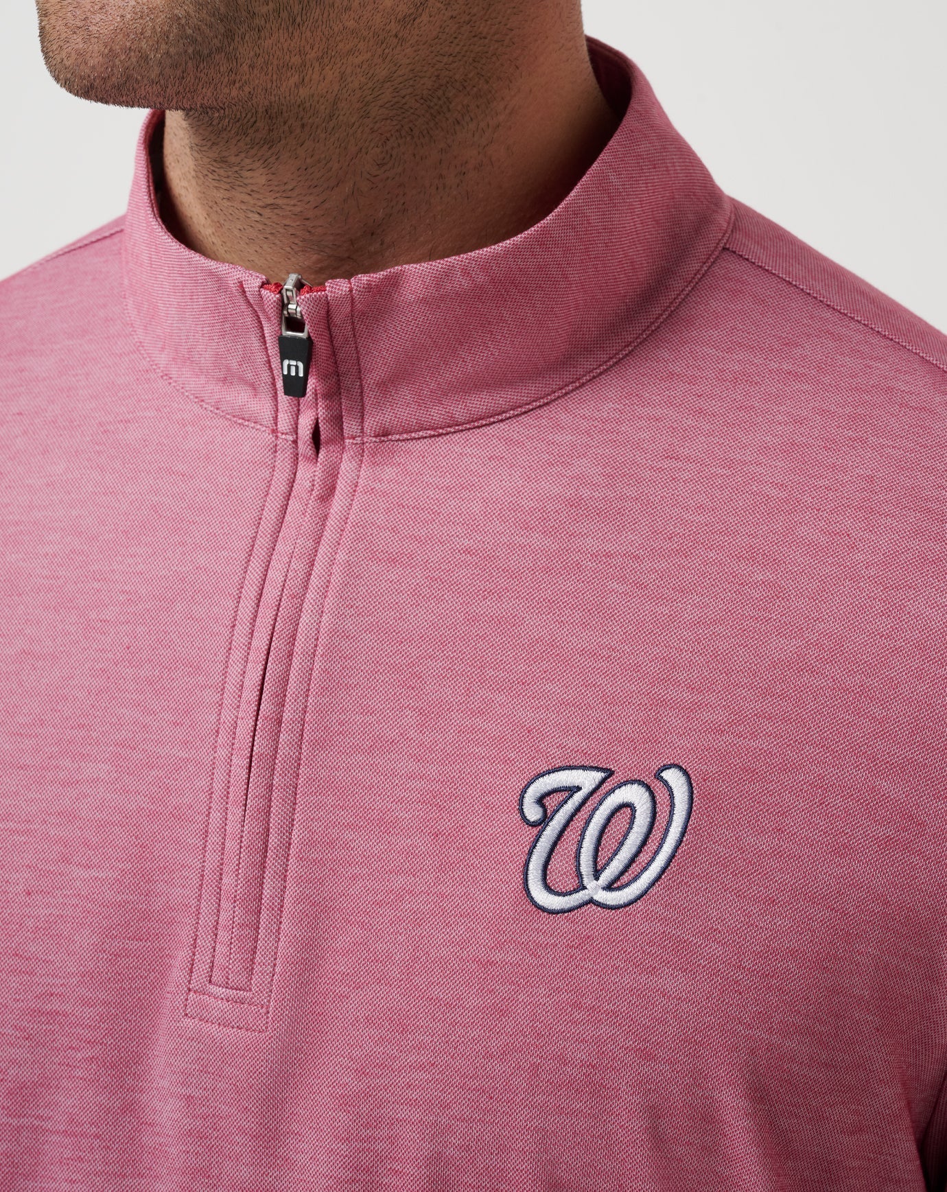 Heather Red Travis Mathew Washington Nationals Time To Tailgate Quarter Zip