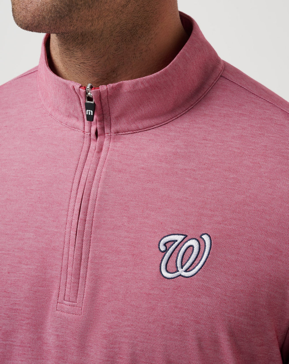 Heather Red Travis Mathew Washington Nationals Time To Tailgate Quarter Zip