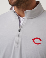 Heather Grey Travis Mathew Cincinatti Reds Time To Tailgate Quarter Zip