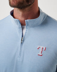 Heather Blue Travis Mathew Texas Rangers Time To Tailgate Quarter Zip