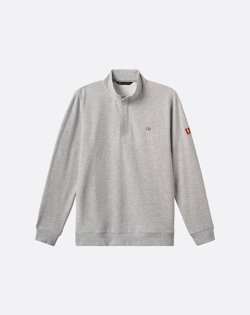 Heather Light Grey Travis Mathew USC Cloud Quarter Zip 2.0