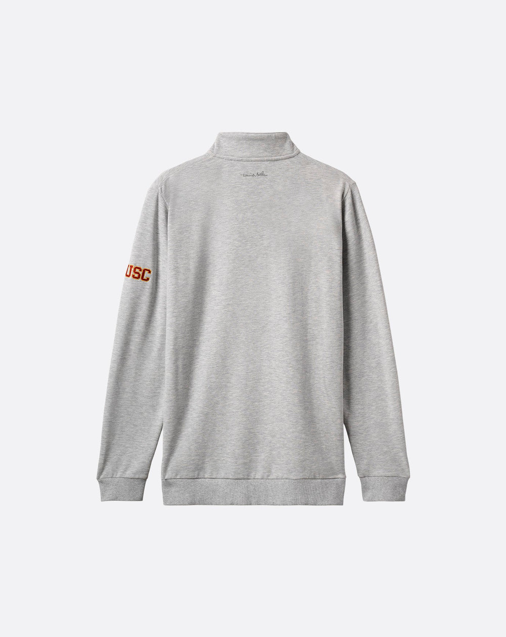 Heather Light Grey Travis Mathew USC Cloud Quarter Zip 2.0