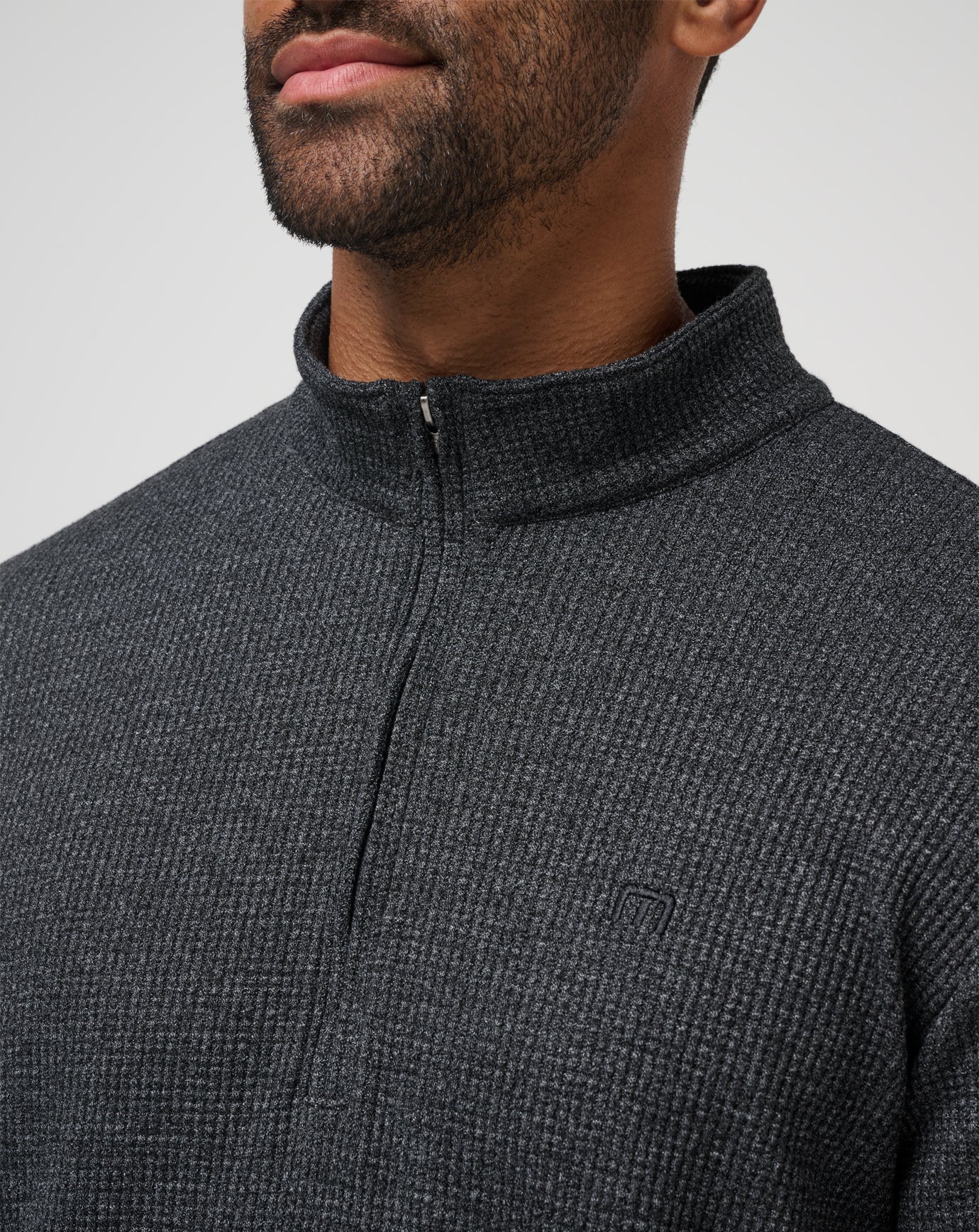 Heather Dark Grey Travis Mathew Last Sunset Quarter Zip
