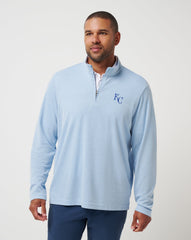 Heather Blue Travis Mathew Kansas City Roayals Time To Tailgate Quarter Zip