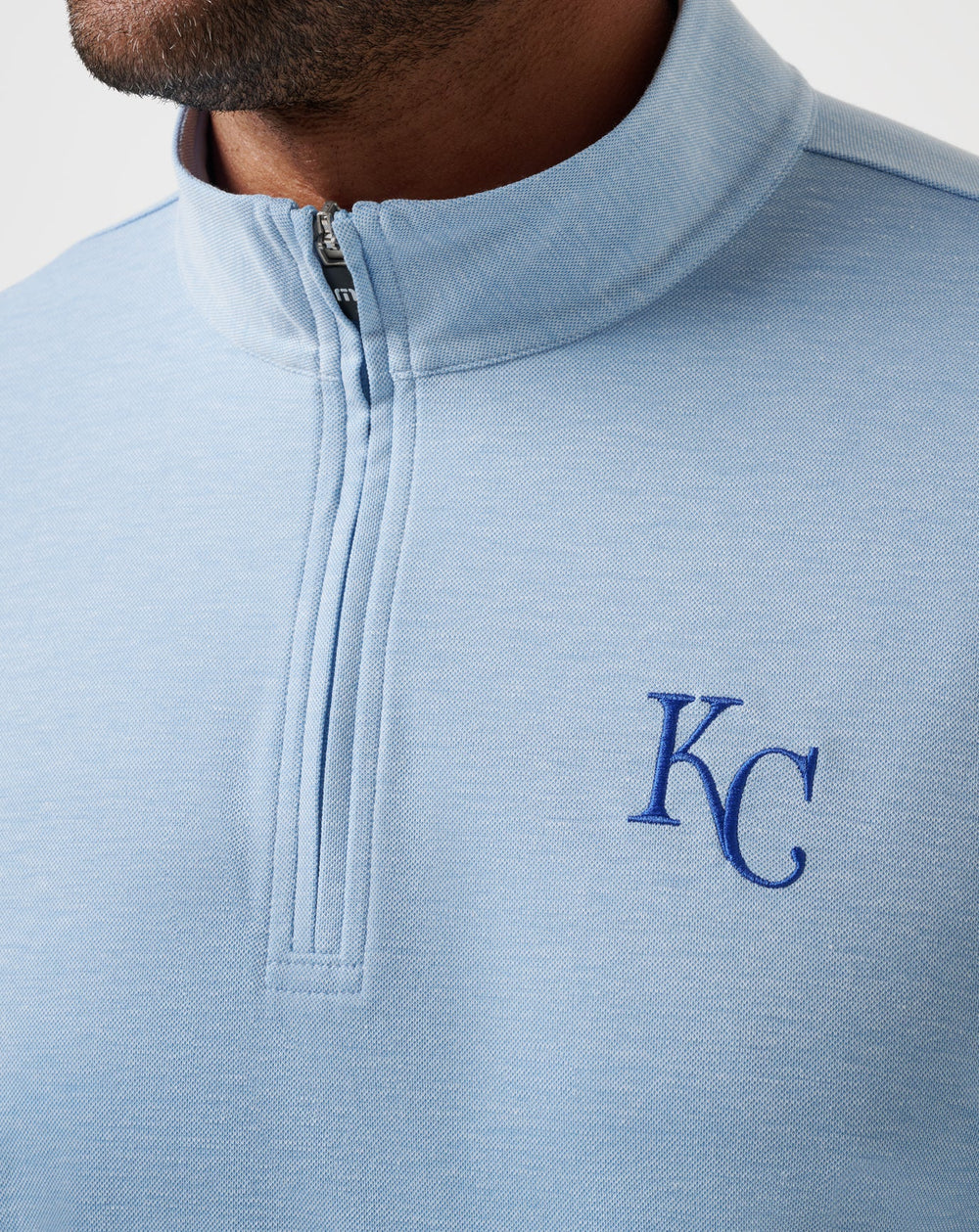 Heather Blue Travis Mathew Kansas City Roayals Time To Tailgate Quarter Zip