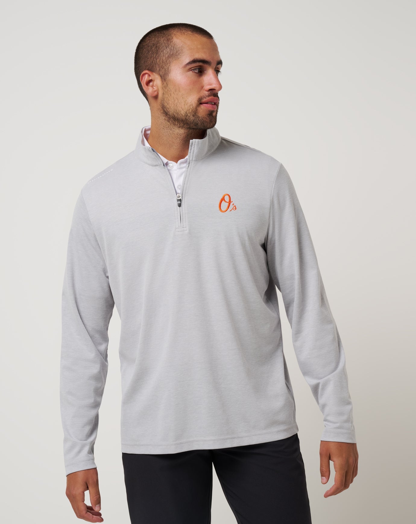 Heather Grey Travis Mathew Baltimore Orioles Time To Tailgate Quarter Zip