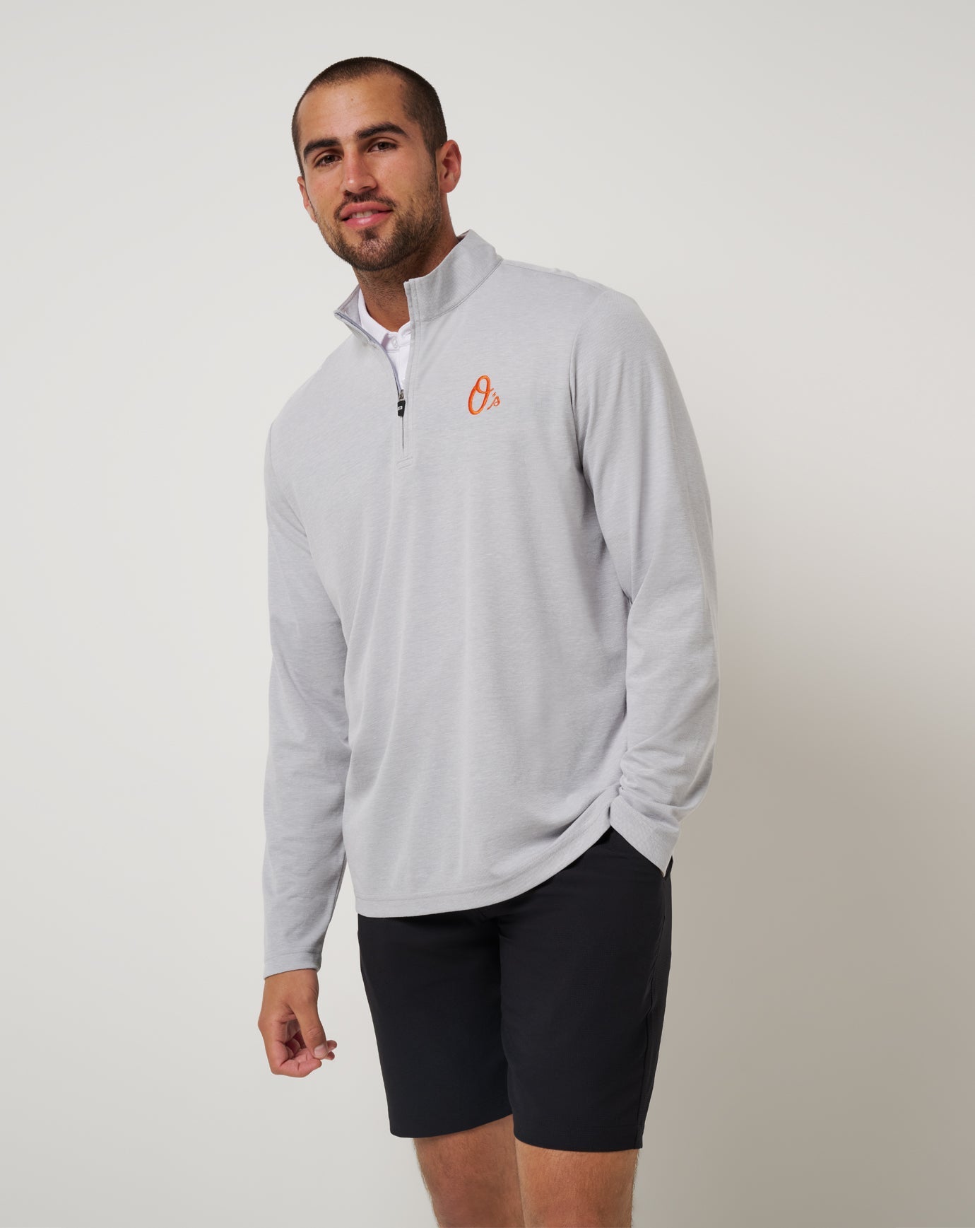 Heather Grey Travis Mathew Baltimore Orioles Time To Tailgate Quarter Zip