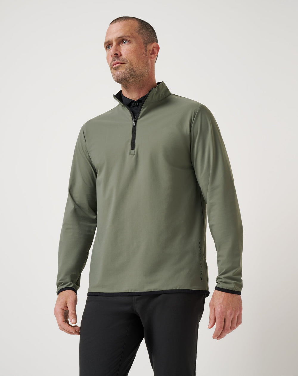 Dark Olive Travis Mathew Jeep Tour Quarter Zip