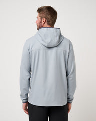 Heather Light Grey Travis Mathew Out Of Pocket Hooded Quarter Zip
