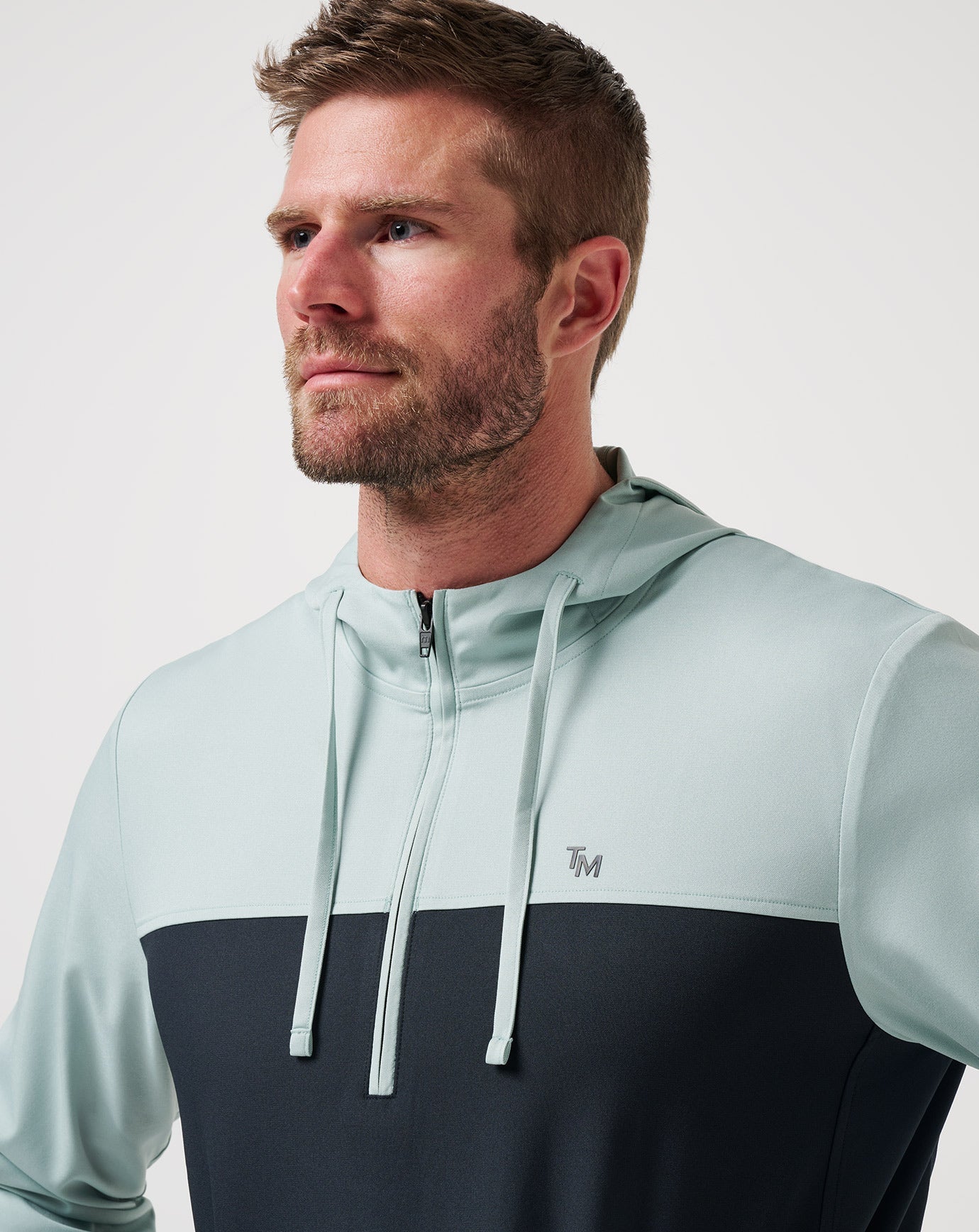 Gray Mist Travis Mathew Coin Toss Quarter Zip Hoodie