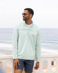Eggshell Blue Travis Mathew On The Map Quarter Zip