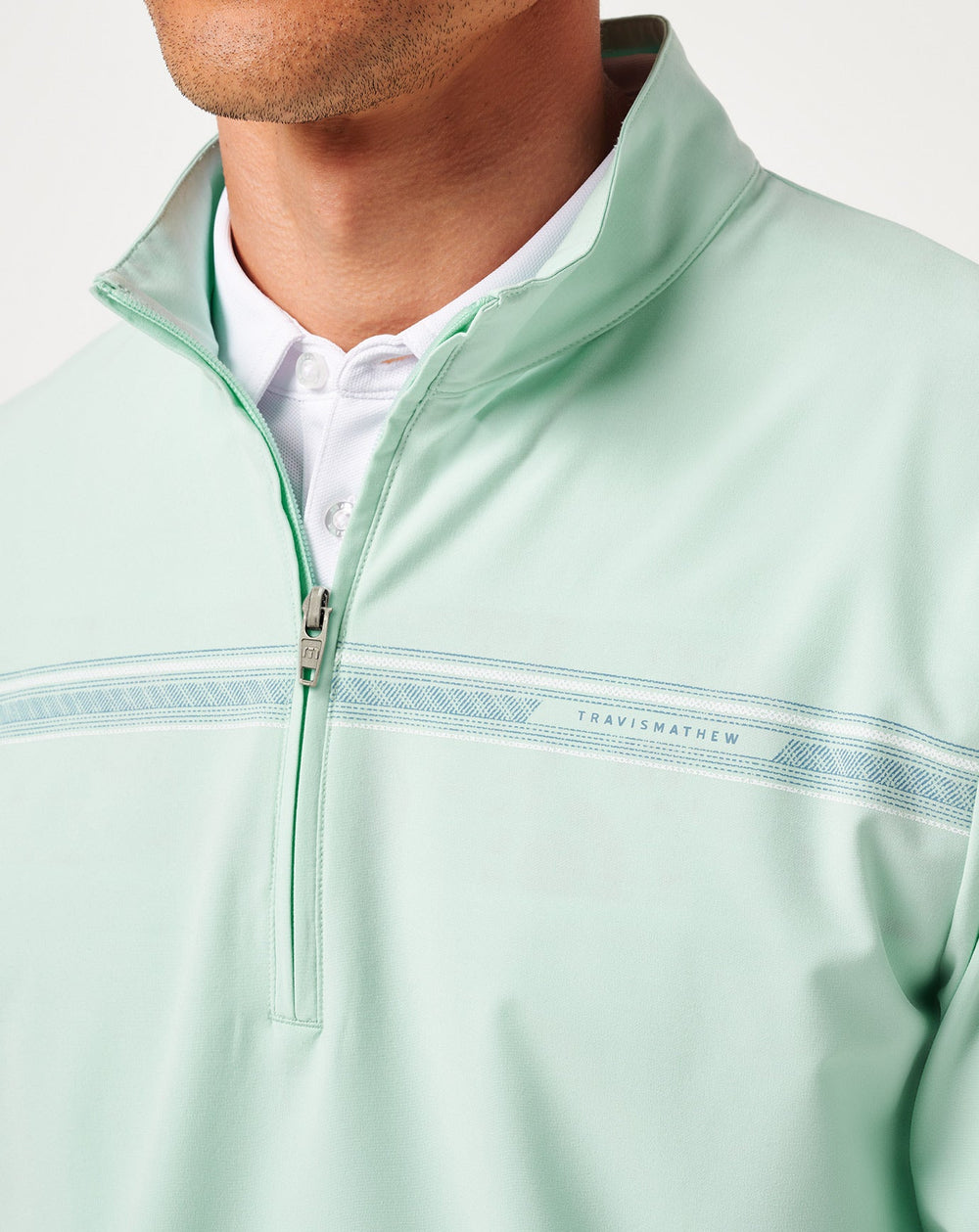 Eggshell Blue Travis Mathew On The Map Quarter Zip